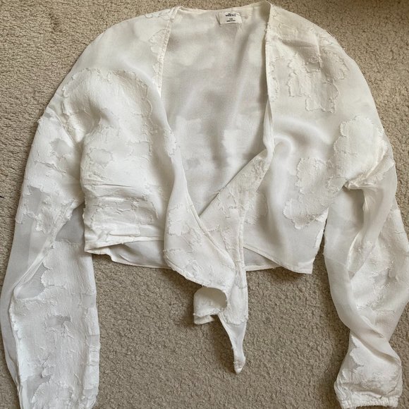 Aritzia Long Sleeve Wrap Top - Picture 3 of 8